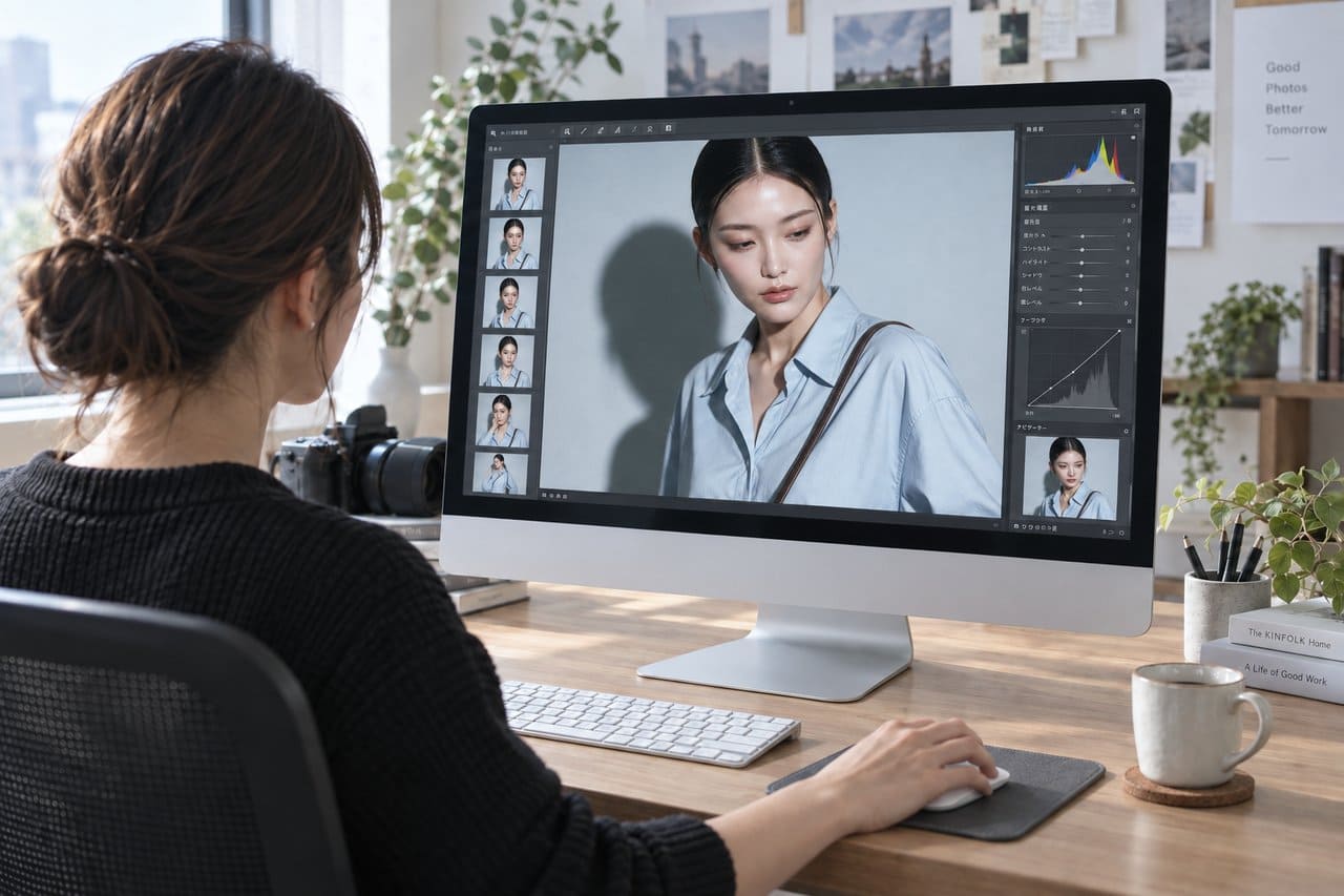 パターン1：モデルをAI生成し、実写の商品画像を合成