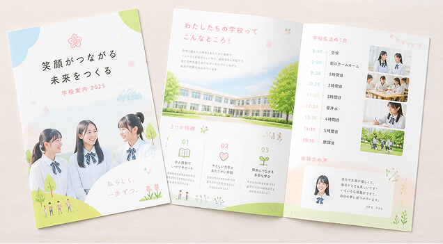 可愛い・親しみやすい学校案内デザイン