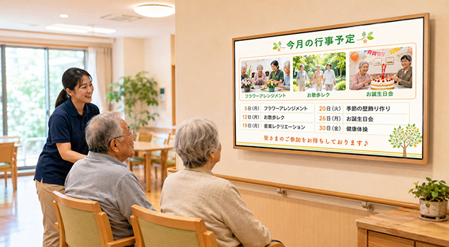 施設内サイネージ・共有スペース