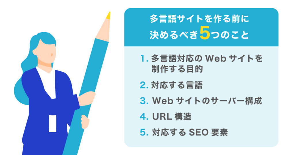 多言語サイトを作る前に決めるべき5つのこと