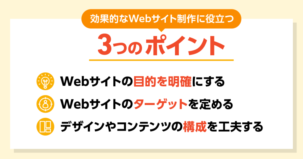 効果的なWebサイト制作に役立つ3つのポイント