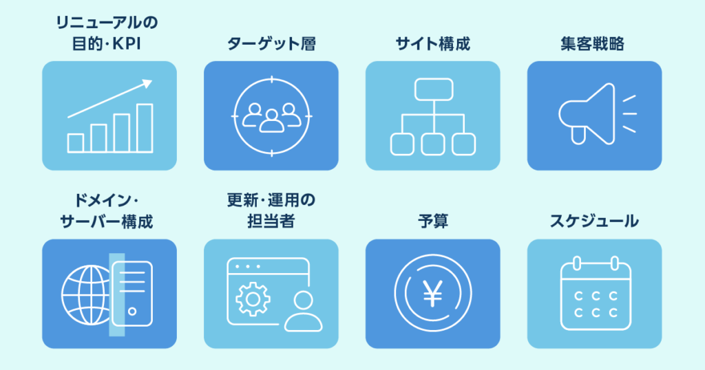 ホームページリニューアルの前に決めておくべき8つのポイント