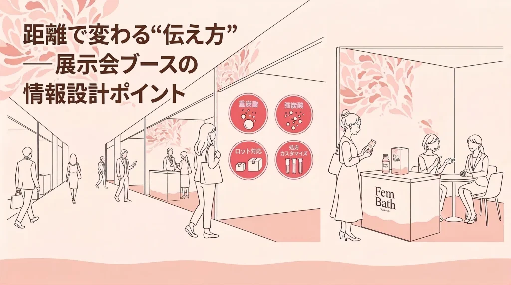 距離で変わる“伝え方” ― 展示会ブースの情報設計ポイント