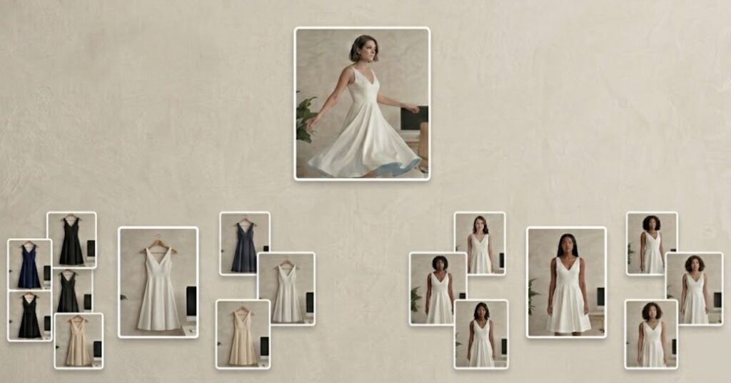 色・サイズ・訴求軸の異なる動画を効率よくAIで展開できる