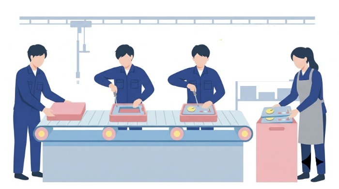 製造工程・加工シーンのプロセス動画