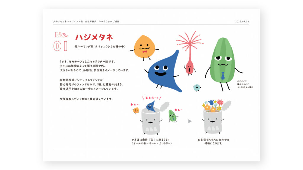 3つのデザイン案の提案1