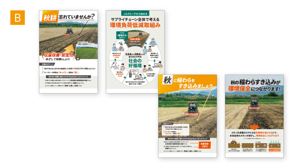 A案の制作とB案への効率展開2