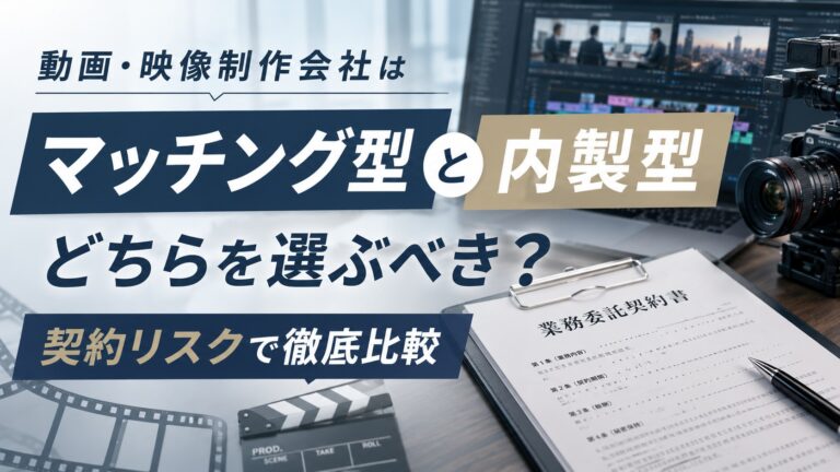 動画・映像制作会社はマッチング型と内製型どちらを選ぶべき？契約リスクで徹底比較