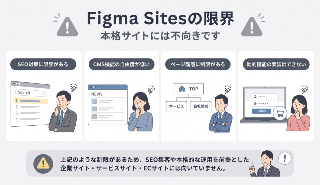 Figma Sitesでは限界があること