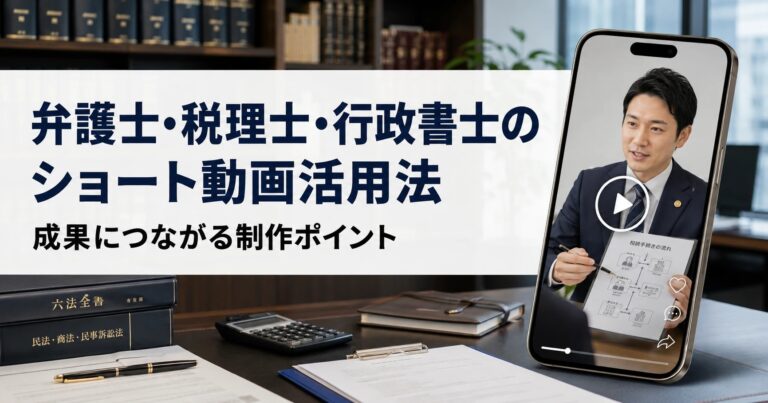 弁護士・税理士・行政書士のショート動画活用法｜成果につながる制作ポイント