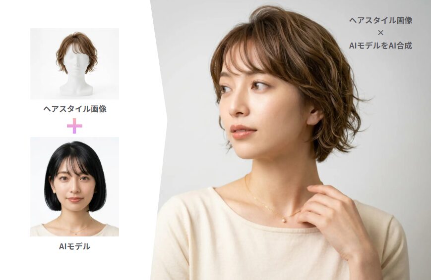 美容院・ヘアサロンのAIサロンモデル起用例