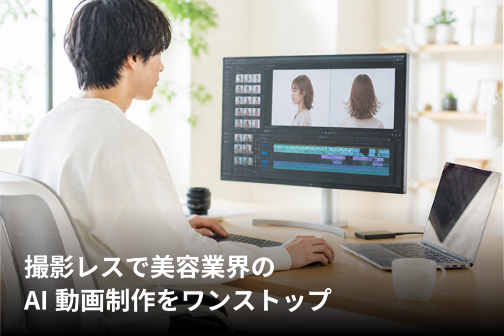 撮影レスで美容業界のAI動画制作をワンストップ