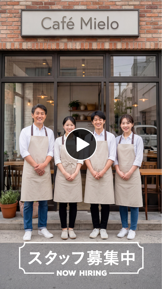 飲食店のショート動画｜スタッフ採用動画