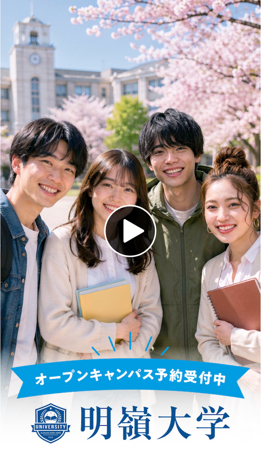 教育機関・大学のショート動画｜キャンパスツアー