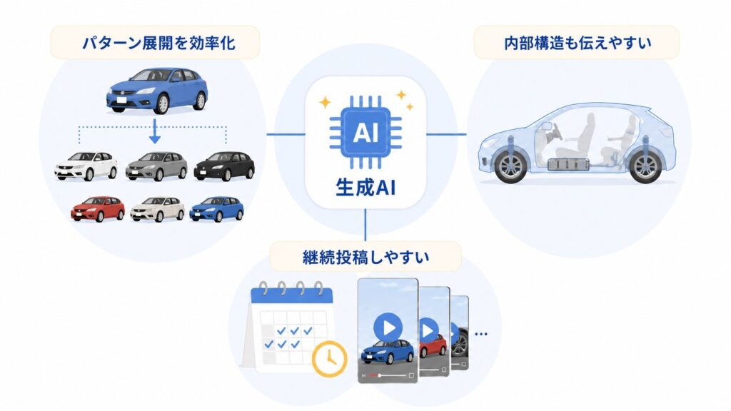 自動車業界のショート動画制作で生成AIを活用するメリット