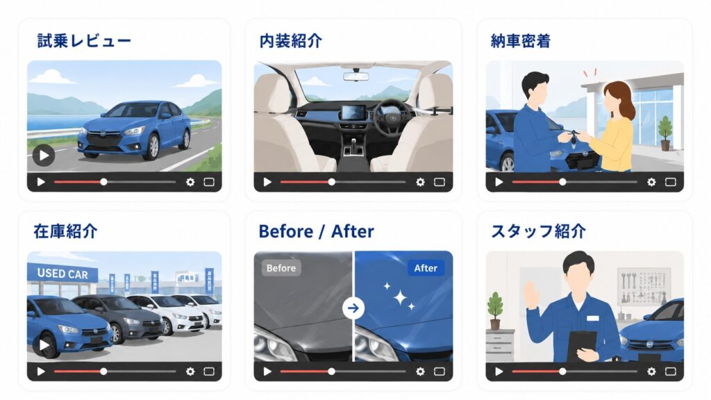 自動車業界で成果が出やすいショート動画の定番ジャンル