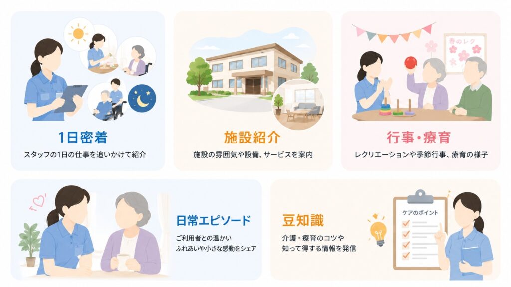 福祉・介護業界で成果が出やすいショート動画の定番ジャンル