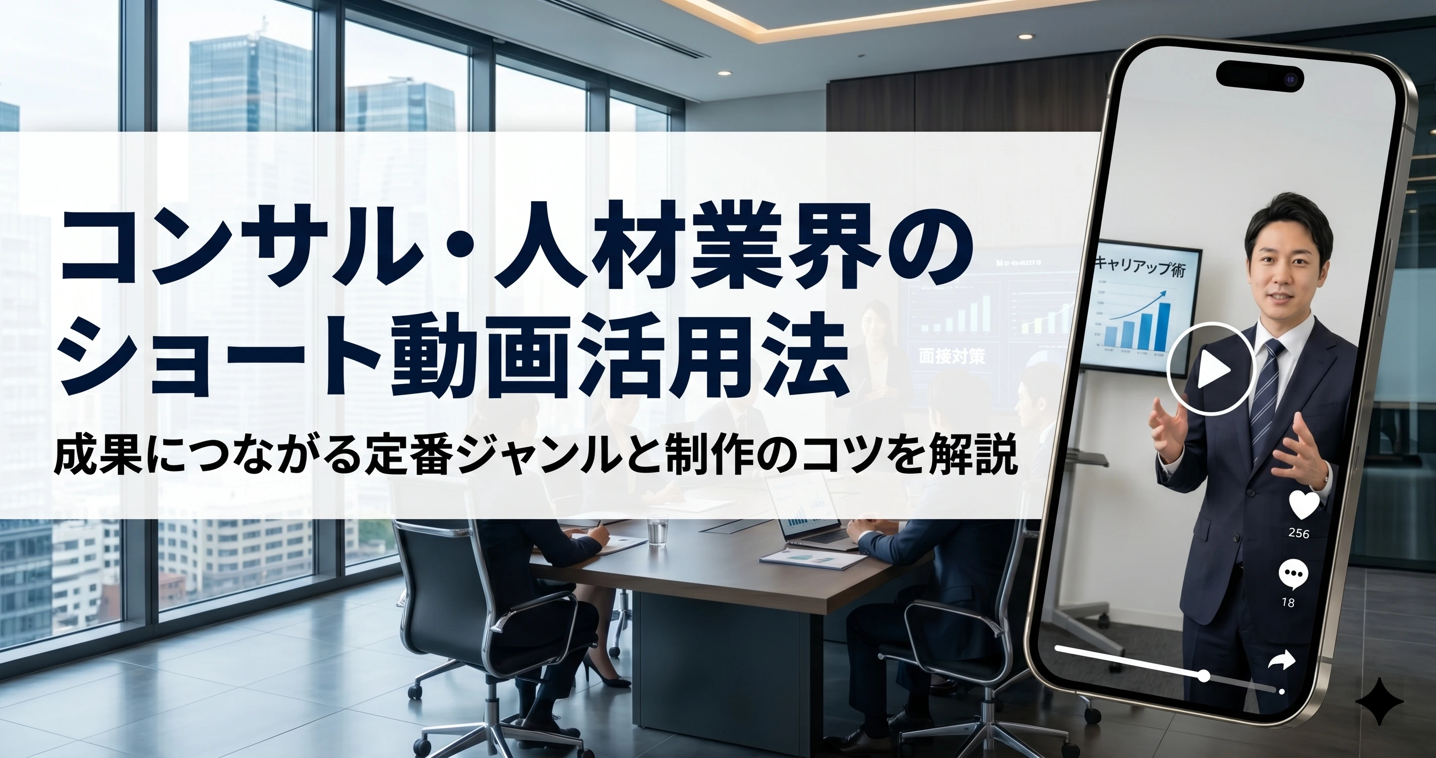コンサル・人材業界のショート動画活用法｜成果につながる定番ジャンルと制作のコツを解説