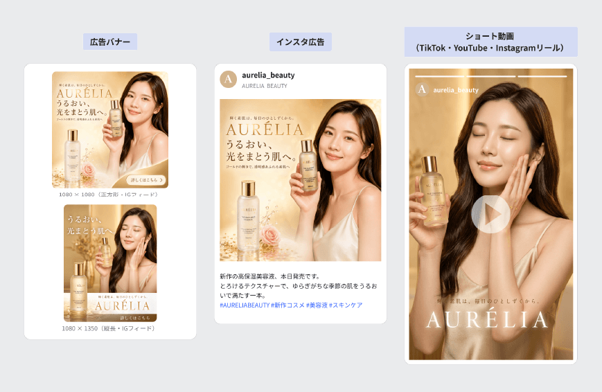化粧品・コスメのAI広告