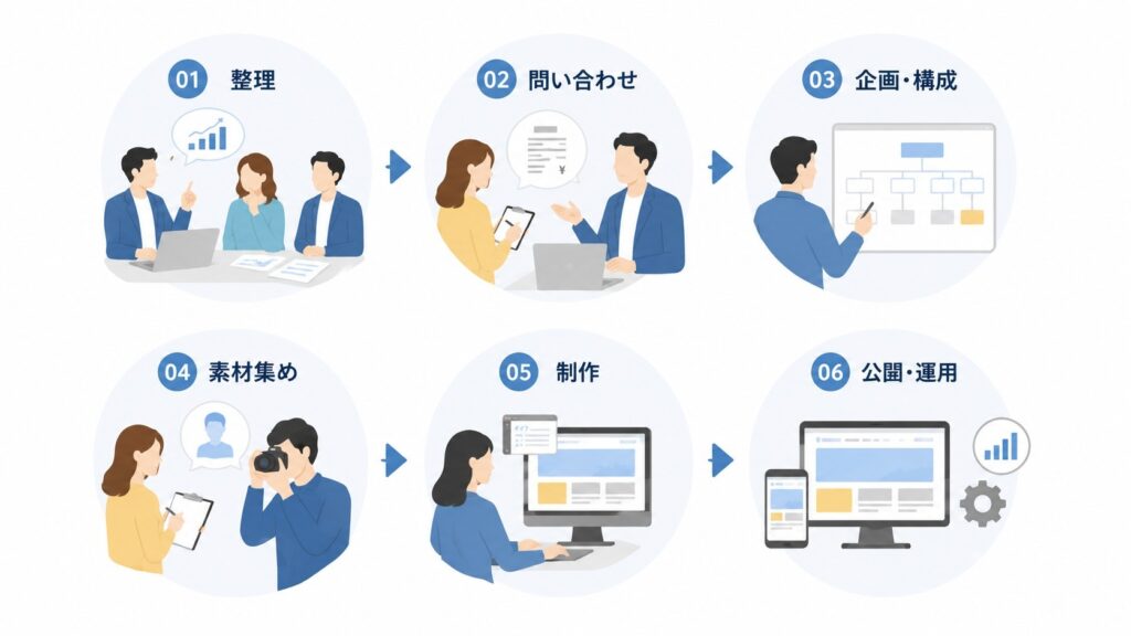 採用サイト制作の流れ