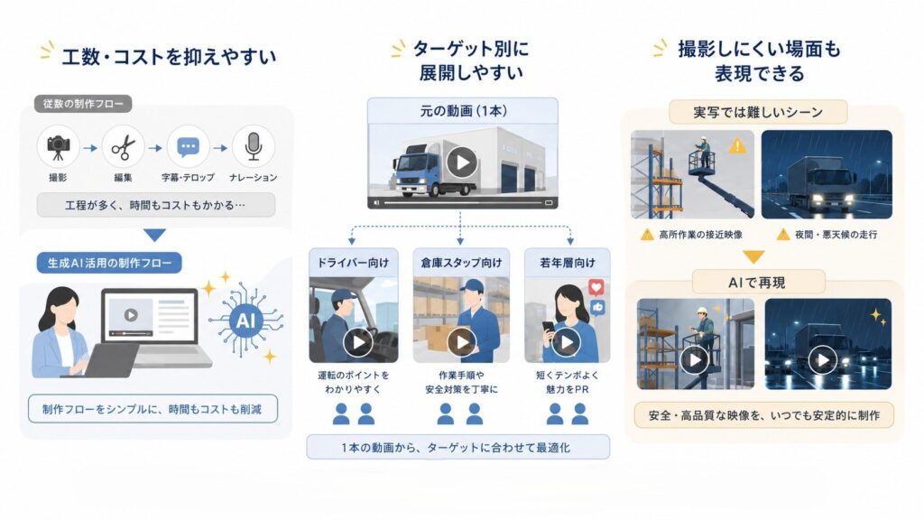 ショート動画制作で生成AIを活用するメリット