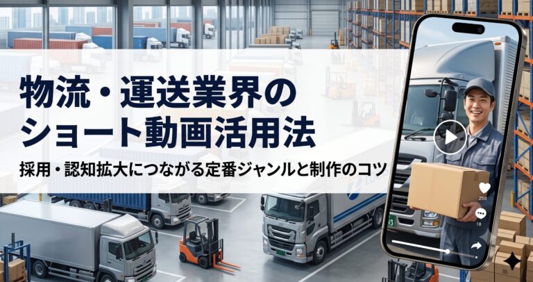 物流・運送業界のショート動画活用法｜採用・認知拡大につながる定番ジャンルと制作のコツ
