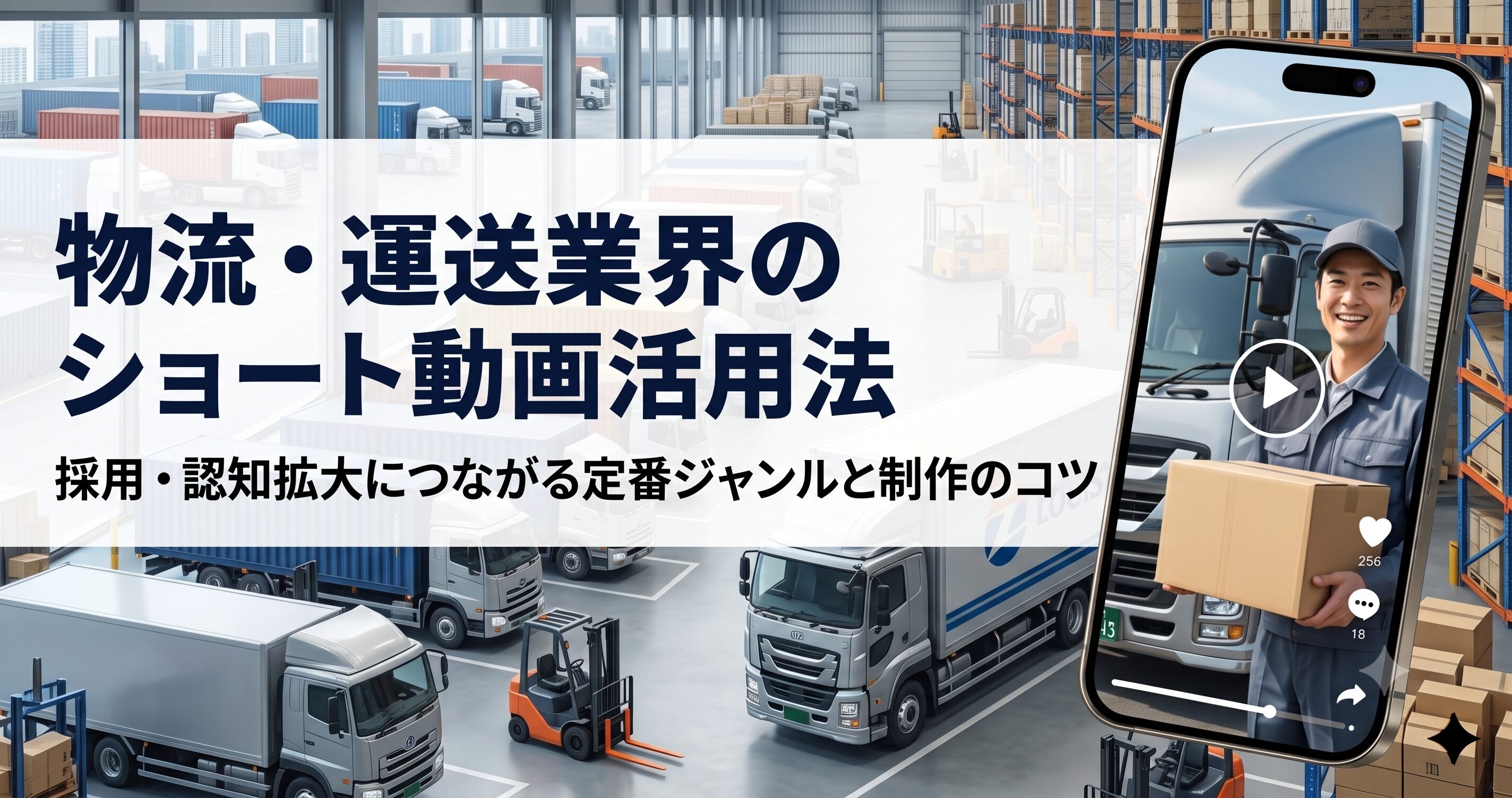 物流・運送業界のショート動画活用法｜採用・認知拡大につながる定番ジャンルと制作のコツ