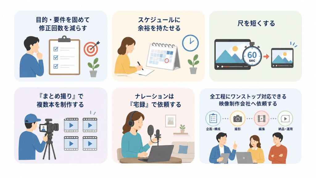 動画制作の費用を抑える方法