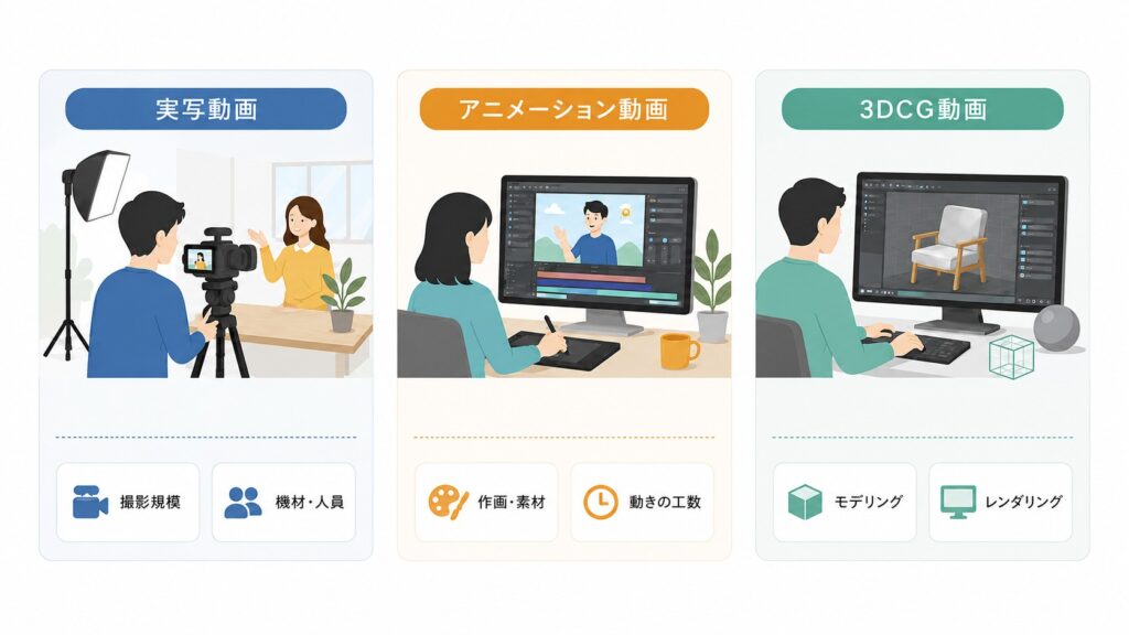 表現手法別の費用相場