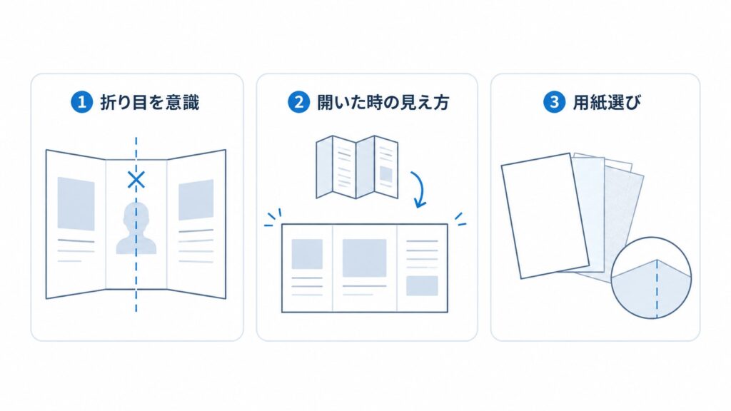 折りパンフレットを制作するときの注意点