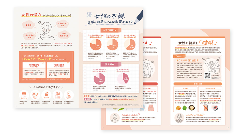 ファイテン株式会社様の女性向けフェムケアガイド小冊子