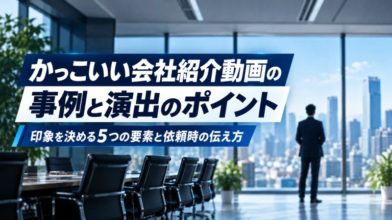 かっこいい会社紹介動画の事例と演出のポイント｜印象を決める5つの要素と依頼時の伝え方