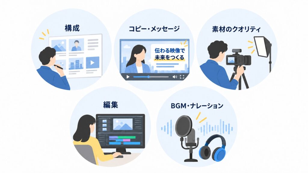 かっこいい会社紹介動画にするための5つの要素