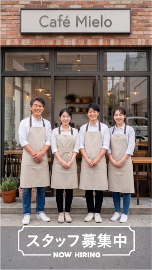 飲食店スタッフ採用のショート動画サンプル