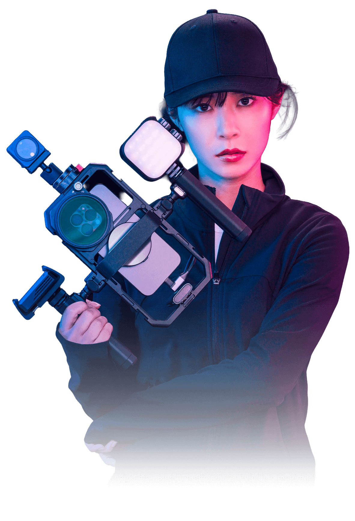 カメラを持った女性