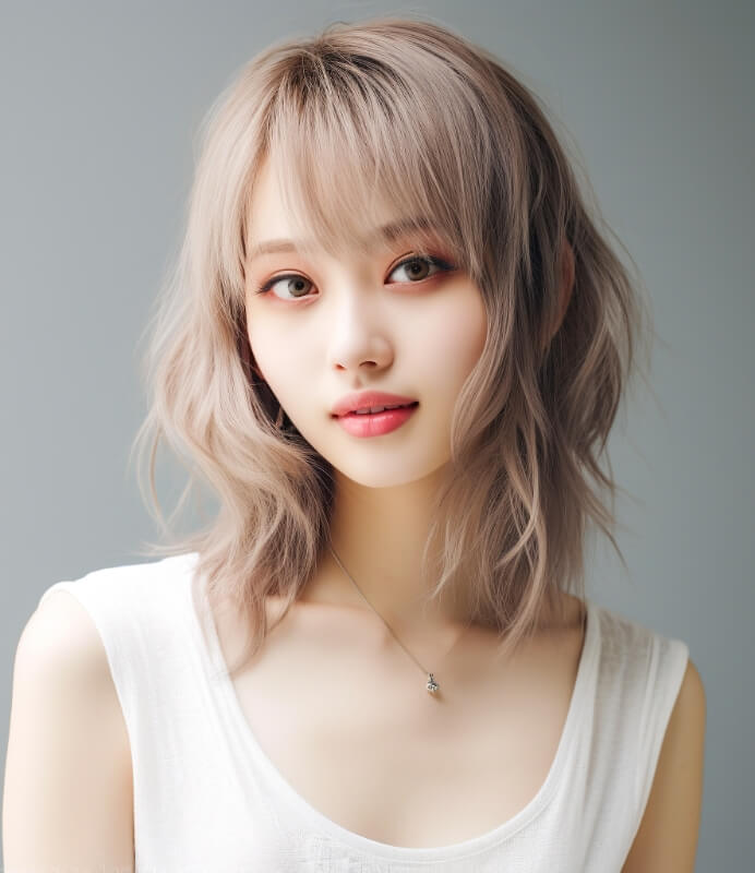 グランジウェーブ&ホワイトグレージュ