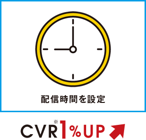 配信時間を設定 CVR1%UP
